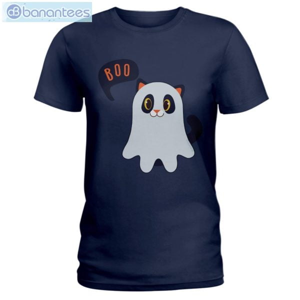 Cat Says Boo Halloween Lovely T-Shirt Product Photo 1