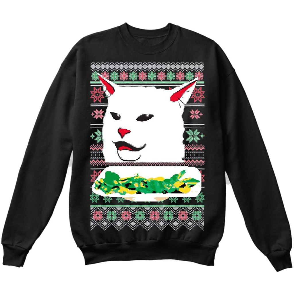 cat ugly christmas-sweater