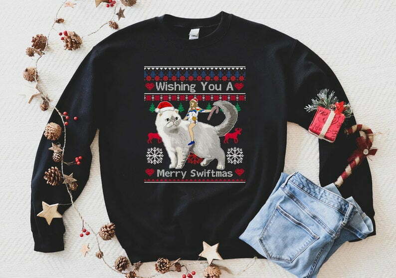 cat ugly christmas sweater