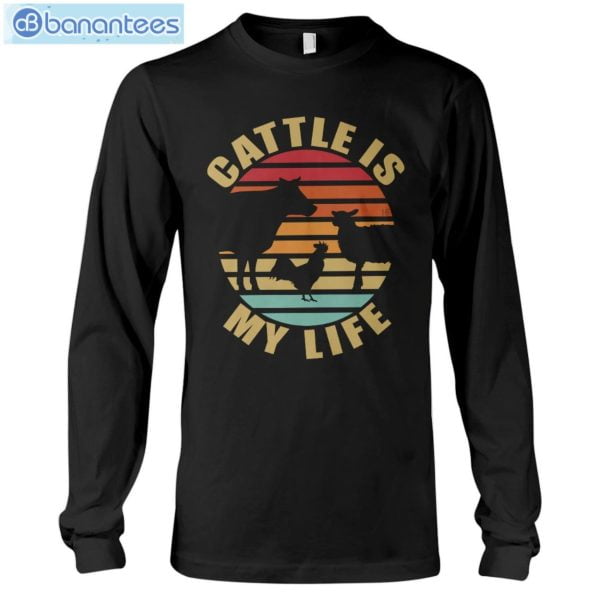 Cattle Is My Life Farmer T-Shirt Long Sleeve Tee Product Photo 5