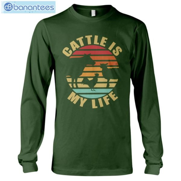 Cattle Is My Life Farmer T-Shirt Long Sleeve Tee Product Photo 7