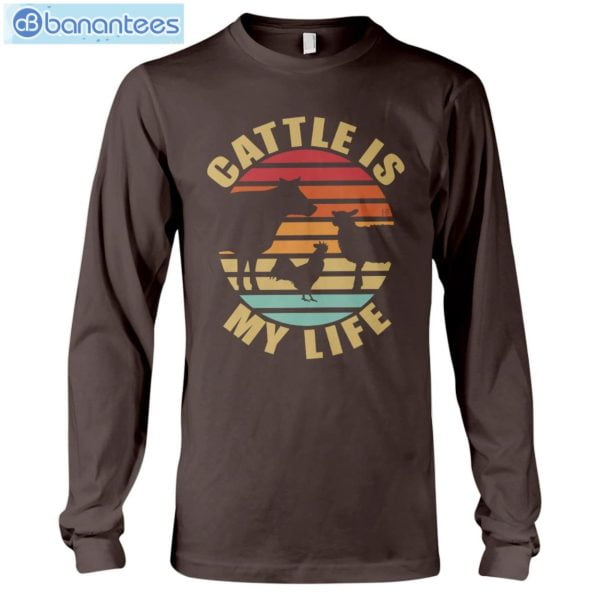Cattle Is My Life Farmer T-Shirt Long Sleeve Tee Product Photo 8
