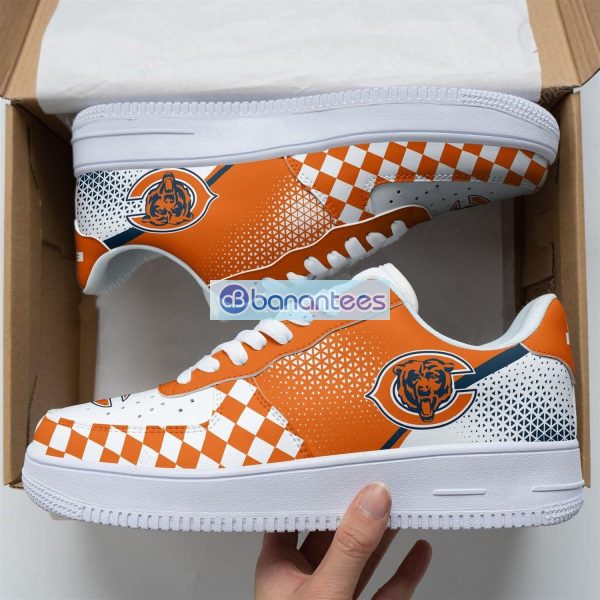 Chicago Bears Lover Best Gift Caro Pattern Air Force Shoes For Fans Product Photo 1