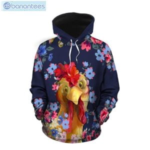 Chicken Flower Navy Colorful Unique 3D Printed Leggings Hoodie Set Product Photo 1
