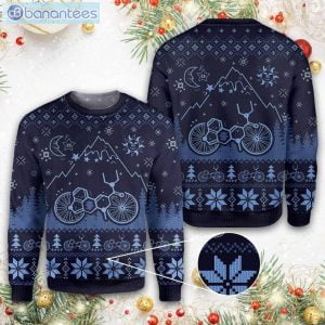 Christmas LSD Bicycle Navy Christmas Ugly Sweater Product Photo 1