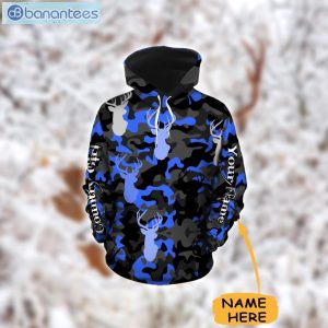 Country Girl Blue Camo Personalized 3D Printed Leggings Hoodie Set Product Photo 1