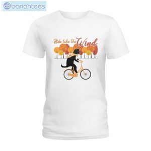 Cycling Cat Ride Like The Wind T-Shirt Long Sleeve Tee Product Photo 2