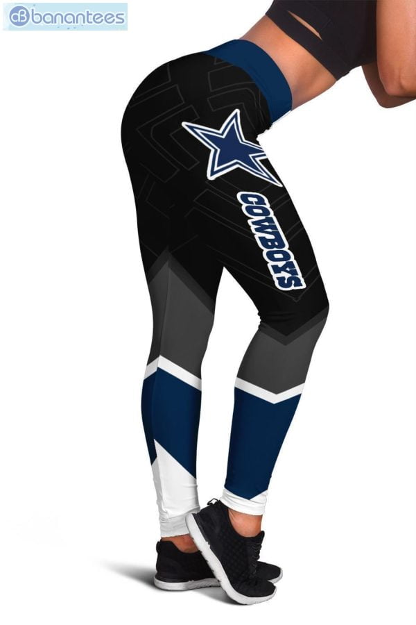 Dallas Cowboys Symbol Black And Navy Hoodie And Leggings Set Product Photo 3