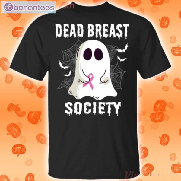 Dead Breast Society Boo Ghost Halloween Funny T-Shirt Product Photo 1