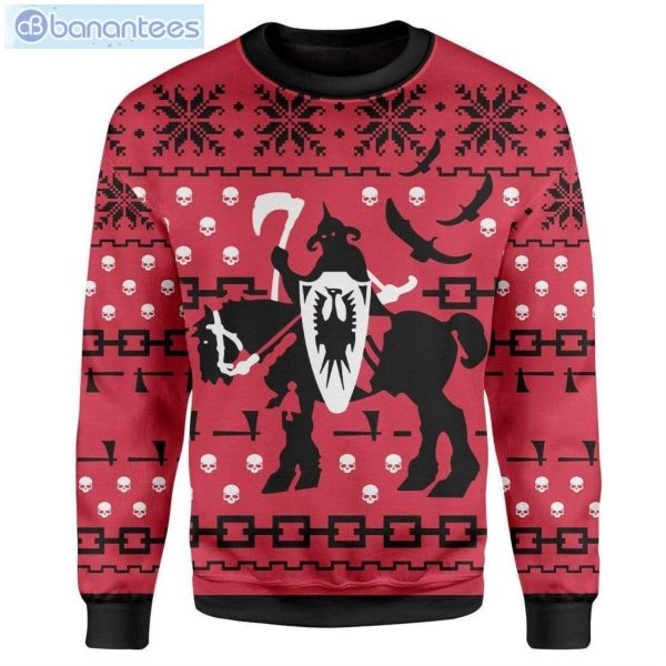 Death Dealer Red Ugly Christmas Sweater Product Photo 1
