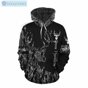 Deer Hunting Personalized Blue And White Unique 3D Printed Leggings Hoodie Set Product Photo 2