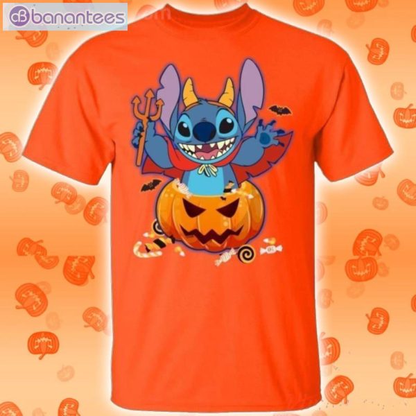 Devil Stitch In The Pumpkin Trick Or Treat Funny T-Shirt Product Photo 2
