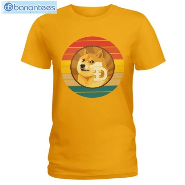 Doge To The Moon Dogecoin T-Shirt Long Sleeve Tee Product Photo 4