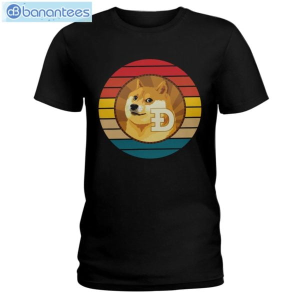 Doge To The Moon Dogecoin T-Shirt Long Sleeve Tee Product Photo 1