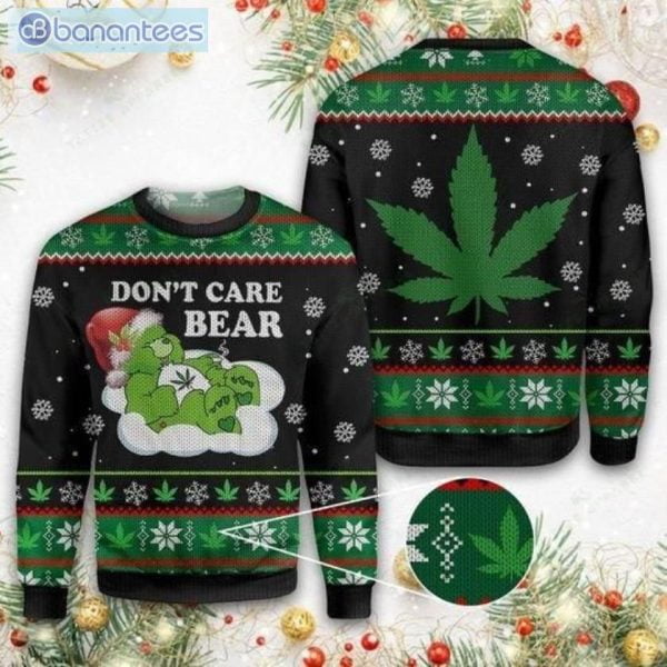 Don't Care Bear Ugly Christmas Sweater Product Photo 1
