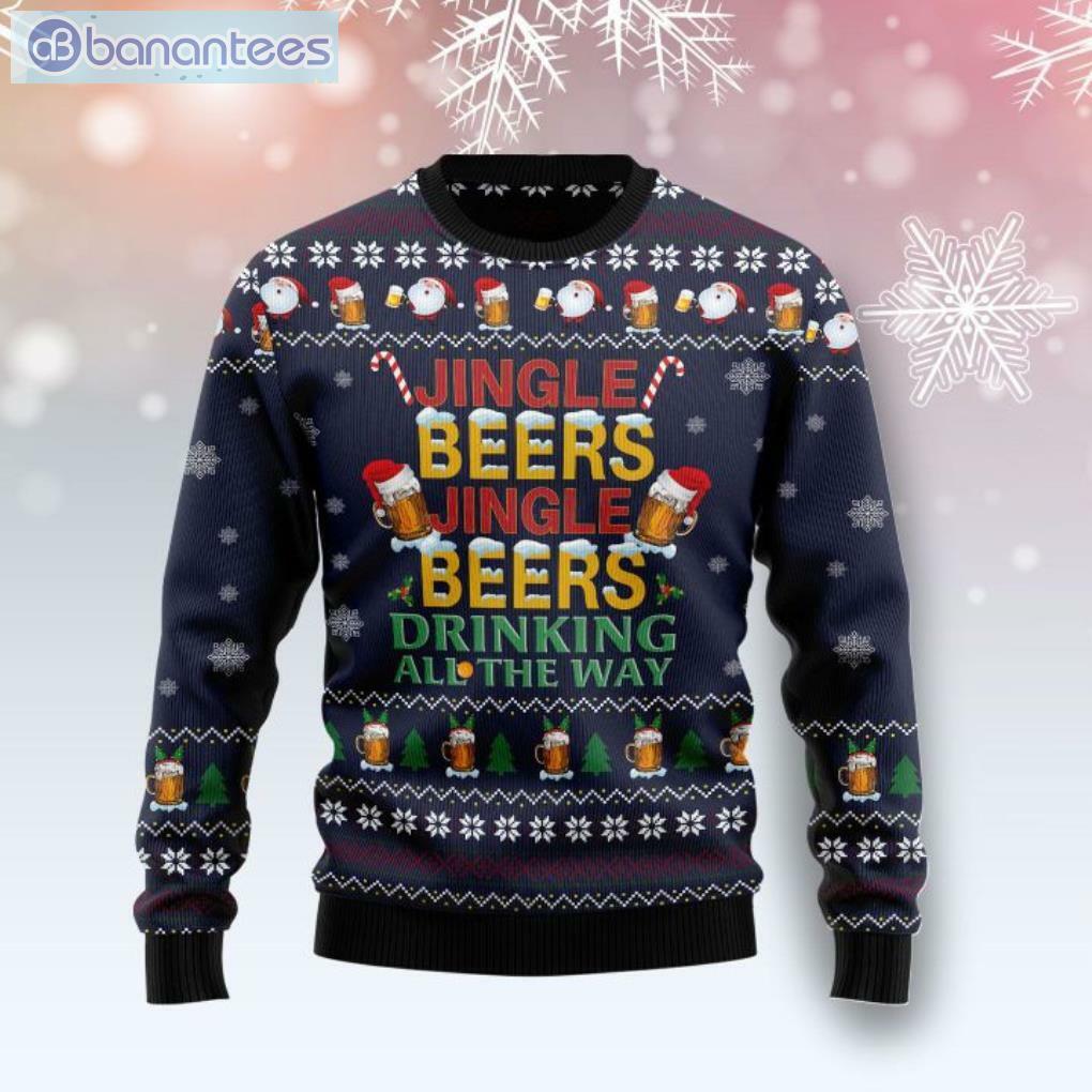 Drinking Beer All The Way Christmas Ugly Sweater Product Photo 1 Product photo 1