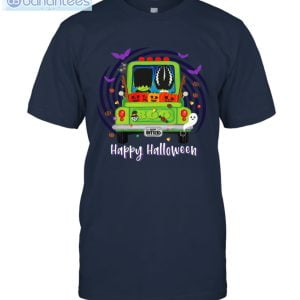 Frankenstein And Wife Happy Halloween T-Shirt Product Photo 4