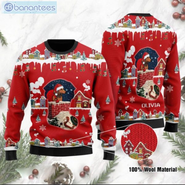 Funny Dachshund Santa Claus Christmas Christmas Ugly Sweater Product Photo 1