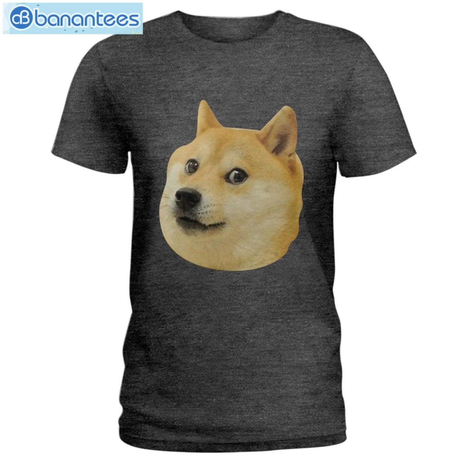 Funny Doge Face Dogecoin T-Shirt Long Sleeve Tee Product Photo 3 Product photo 2