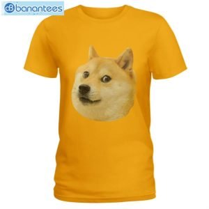 Funny Doge Face Dogecoin T-Shirt Long Sleeve Tee Product Photo 4