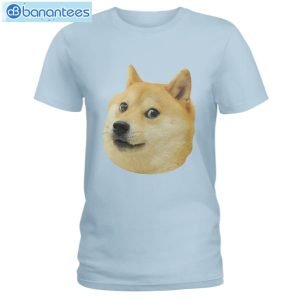 Funny Doge Face Dogecoin T-Shirt Long Sleeve Tee Product Photo 5