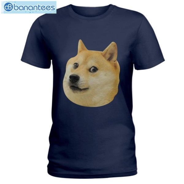 Funny Doge Face Dogecoin T-Shirt Long Sleeve Tee Product Photo 7