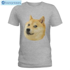 Funny Doge Face Dogecoin T-Shirt Long Sleeve Tee Product Photo 10