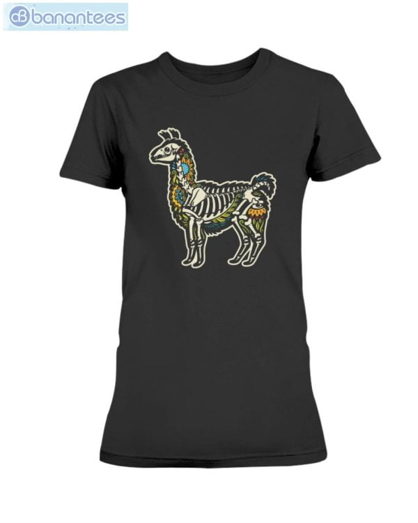 Funny Lama Skull Skeleton Halloween T-Shirt Product Photo 5