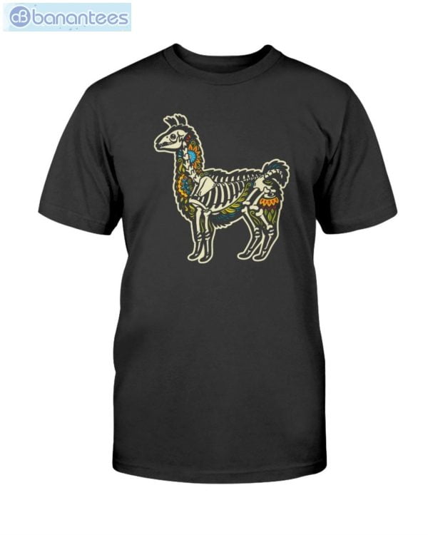 Funny Lama Skull Skeleton Halloween T-Shirt Product Photo 1