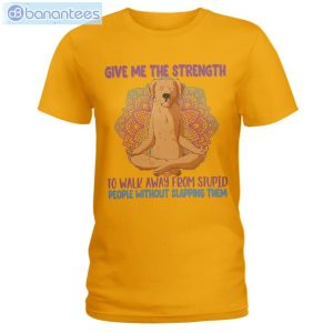 Give Me The Strength To Walk Away Yoga Dogs Golden Retriever Long Sleeve T-Shirt Product Photo 2