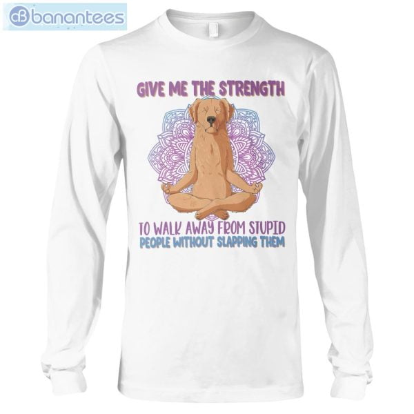 Give Me The Strength To Walk Away Yoga Dogs Golden Retriever Long Sleeve T-Shirt Product Photo 3