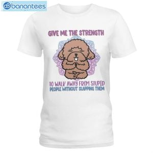 Give Me The Strength To Walk Away Yoga Dogs Poodle T-Shirt Long Sleeve Tee Product Photo 1