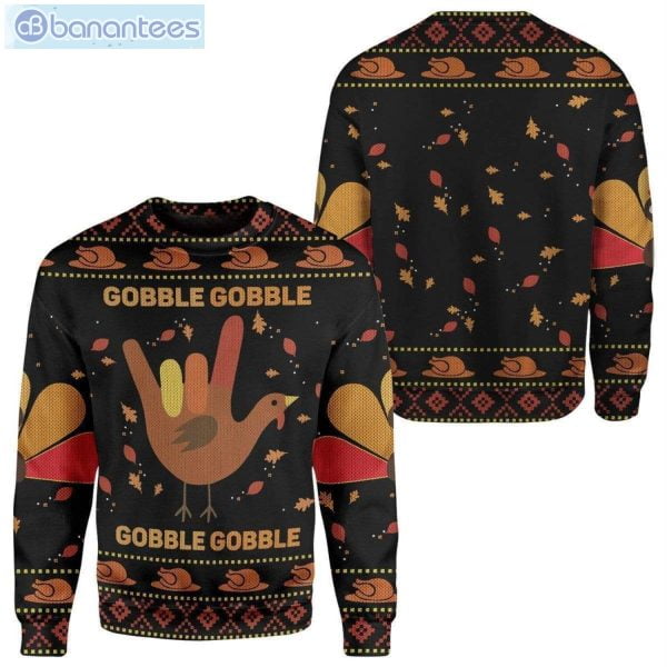 Gobble Thanks Giving Ugly Christmas Sweater Product Photo 1