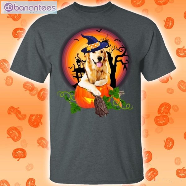 Golden Retriever In The Pumpkin Halloween T-Shirt Product Photo 2