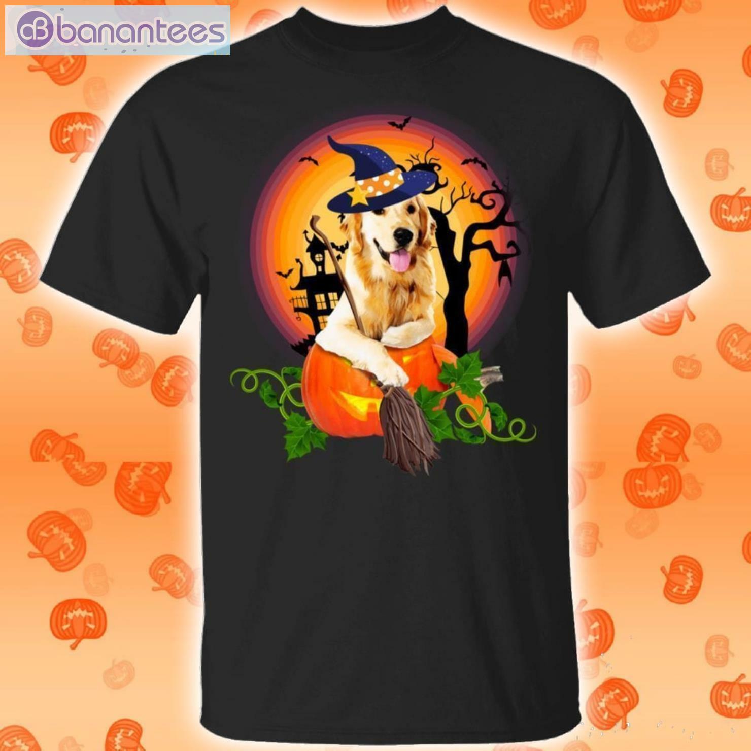 Golden Retriever In The Pumpkin Halloween T-Shirt Product Photo 1