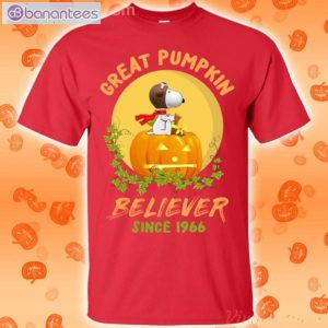 Great Pumpkin Believer Snoopy Halloween Pilot T-Shirt Product Photo 2