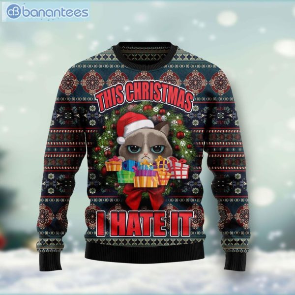 Grumpy Cat This Christmas I Hate It Christmas Ugly Sweater Product Photo 1