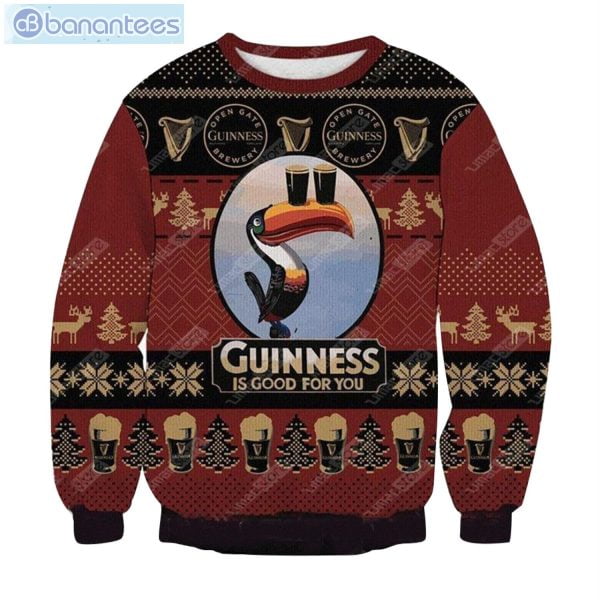 Guinness Is Good For You Full Printing Ugly Christmas Sweater Product Photo 1