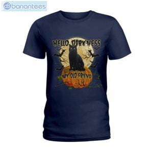 Halloween Black Cat T-Shirt Long Sleeve Tee Product Photo 2