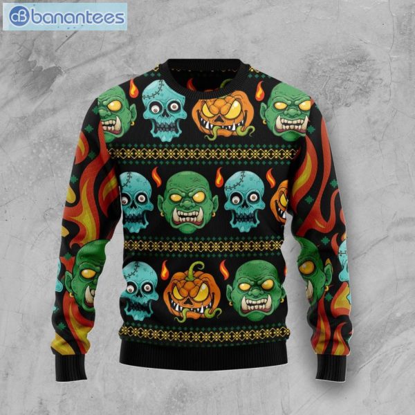 Halloween Scary Zombie Christmas Ugly Sweater Product Photo 1