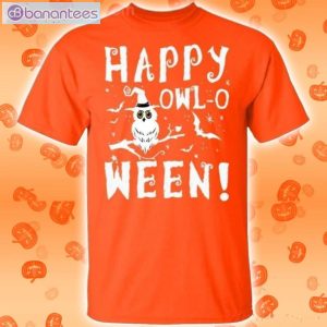 Happy Owl-O-Ween-Funny Owl Halloween T-Shirt Product Photo 2