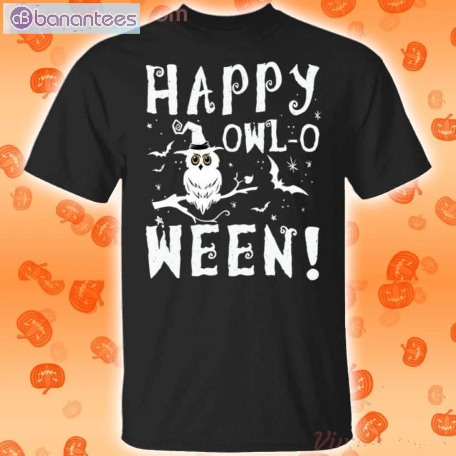 Happy Owl-O-Ween-Funny Owl Halloween T-Shirt Product Photo 1 Product photo 1