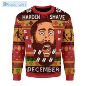 Harden No Shave December Ugly Christmas Sweater Product Photo 1