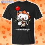 Hello Georgie Pennywise It Movie Mashed Up With Hello Kitty Funny T-Shirt Product Photo 1