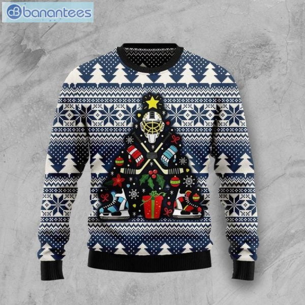 Hockey Icons Christmas Tree Ugly Sweater Product Photo 1