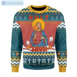 Holy Shot Funny Christmas Ugly Sweater Product Photo 1