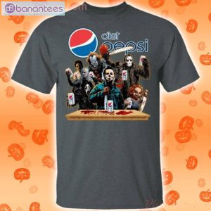 Horror Characters Drinking Diet Pepsi Funny T-Shirt Product Photo 2