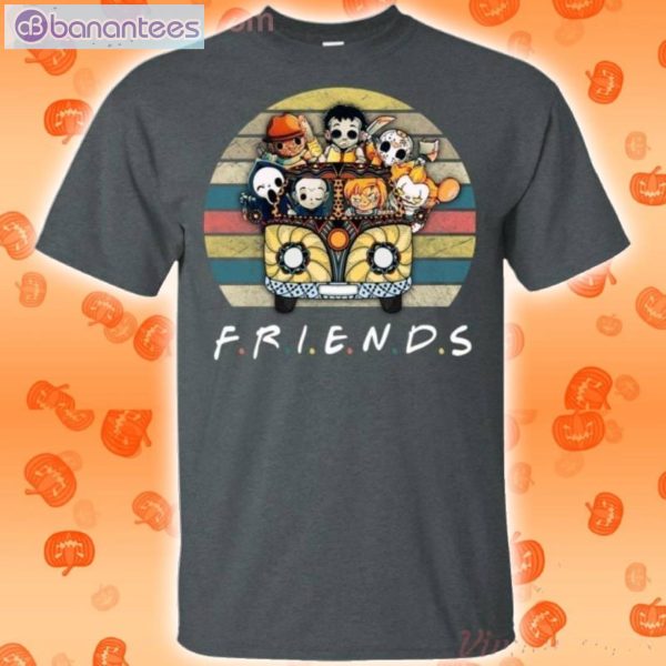 Horror Characters Friends In Hippie Van Halloween T-Shirt Product Photo 2