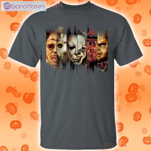 Horror Movies Characters Faces Halloween T-Shirt Product Photo 2