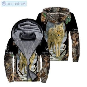Hunting Lover Coyote Hunting All Over Print Fleece Zip Hoodieproduct photo 1